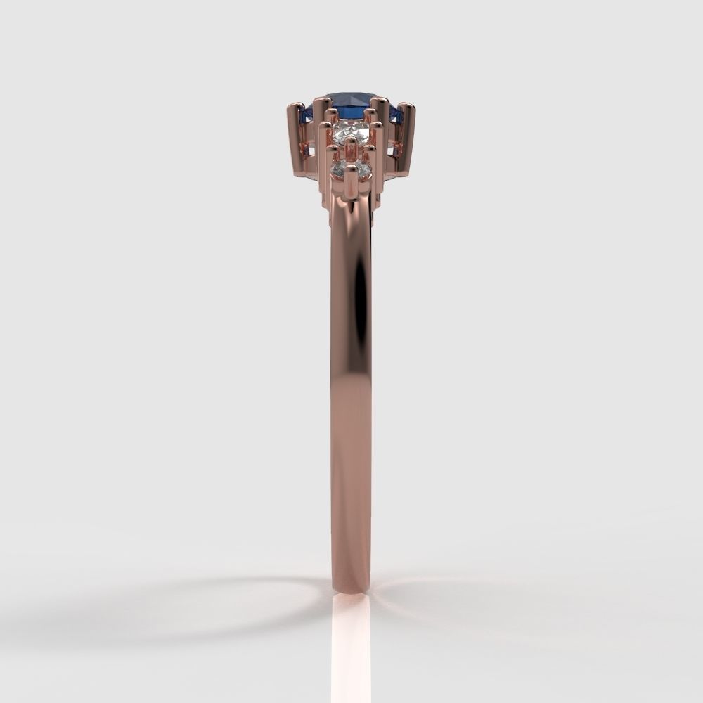 Diamond ring with pears 3D print model_21