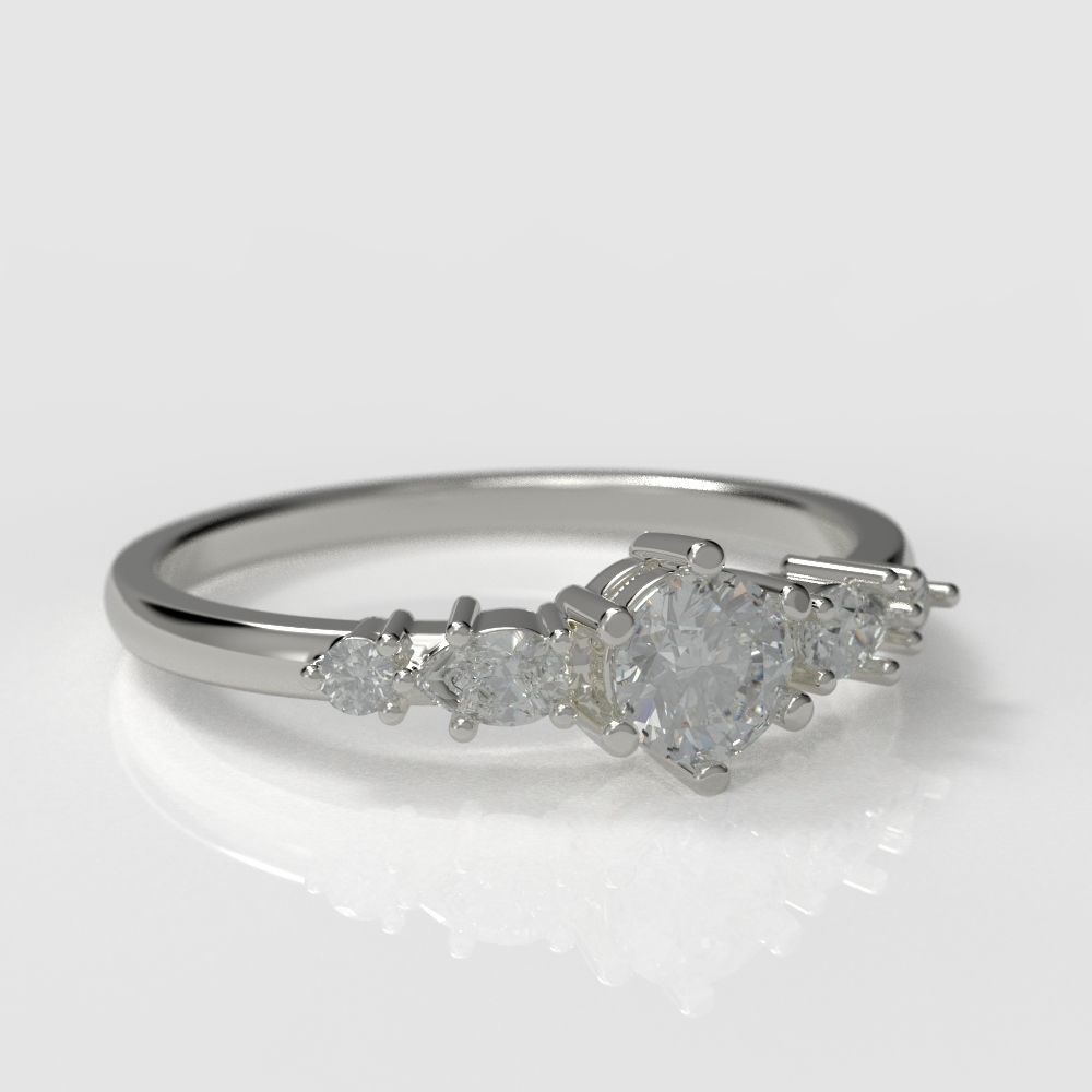 Diamond ring with pears 3D print model_30