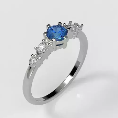 Diamond ring with pears