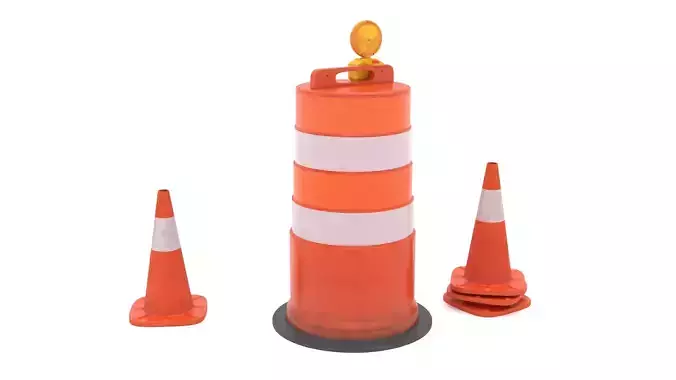 Traffic Barrel Barricade and Cone
