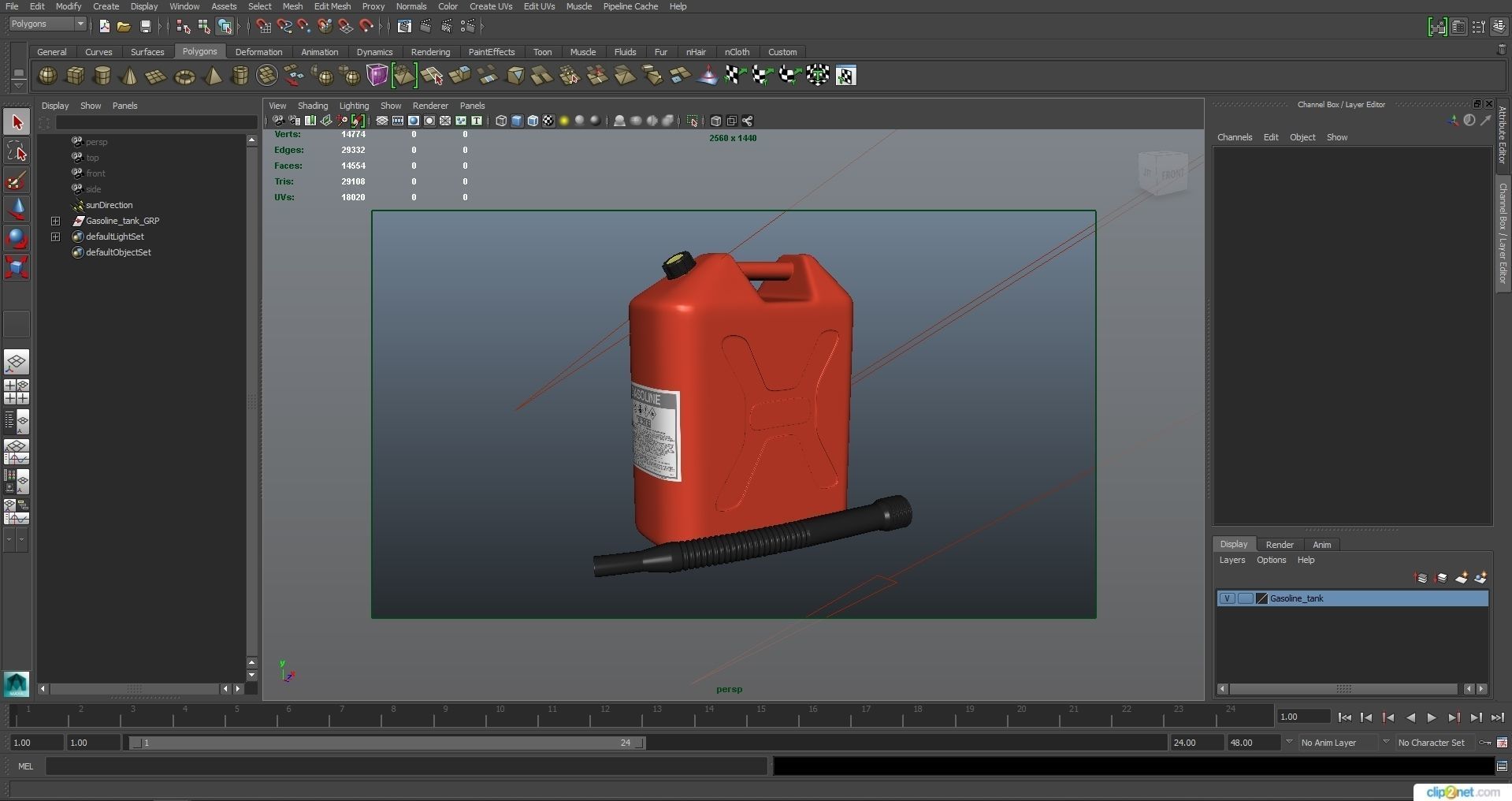 Gasoline Tank Clean Low-poly 3D model_28