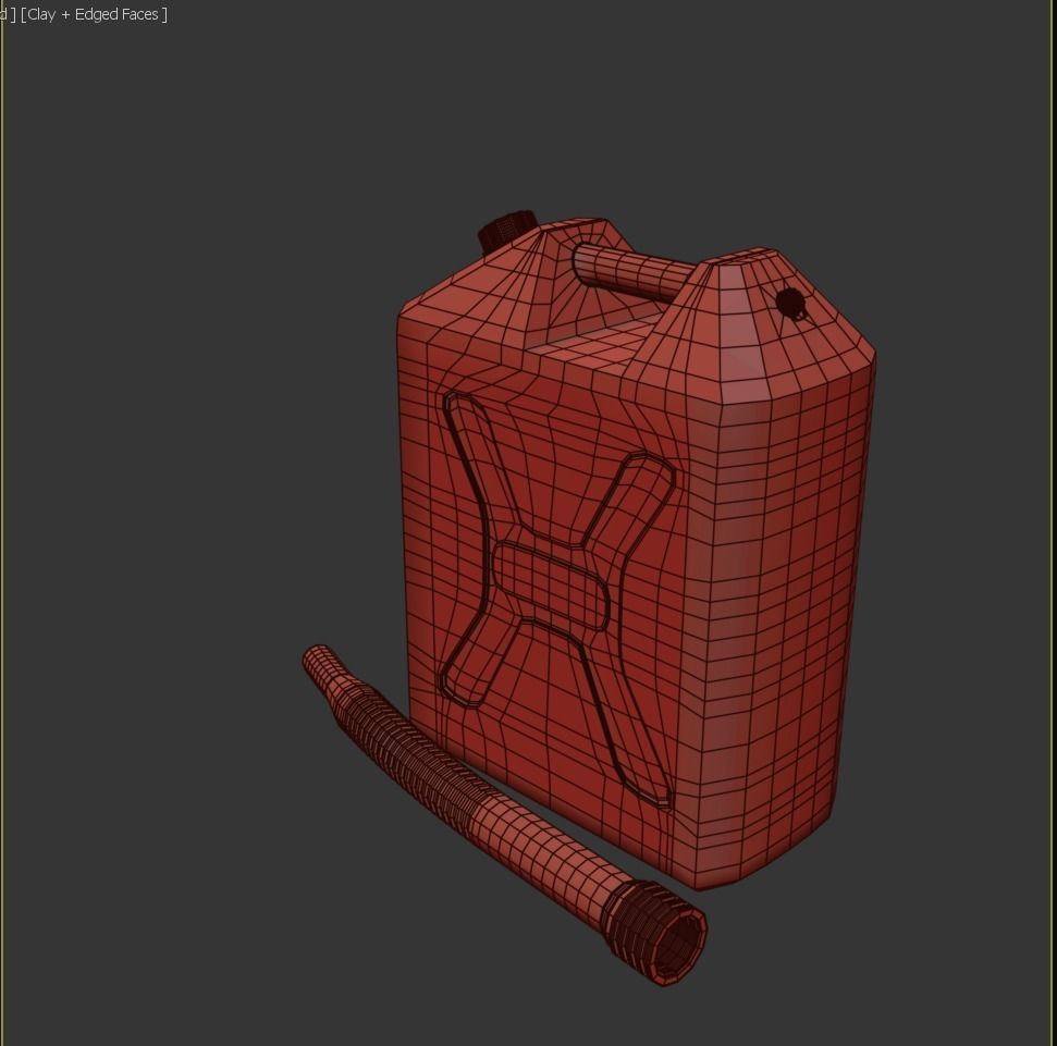 Gasoline Tank Clean Low-poly 3D model_1