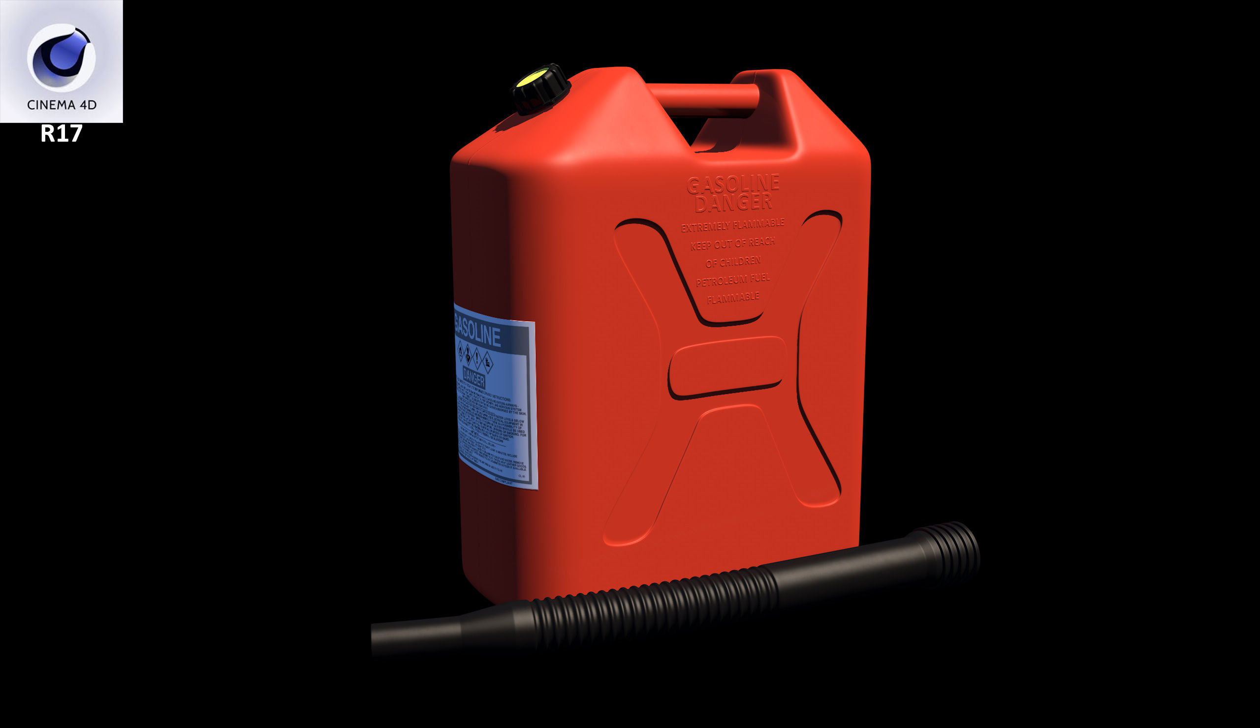 Gasoline Tank Clean Low-poly 3D model_30