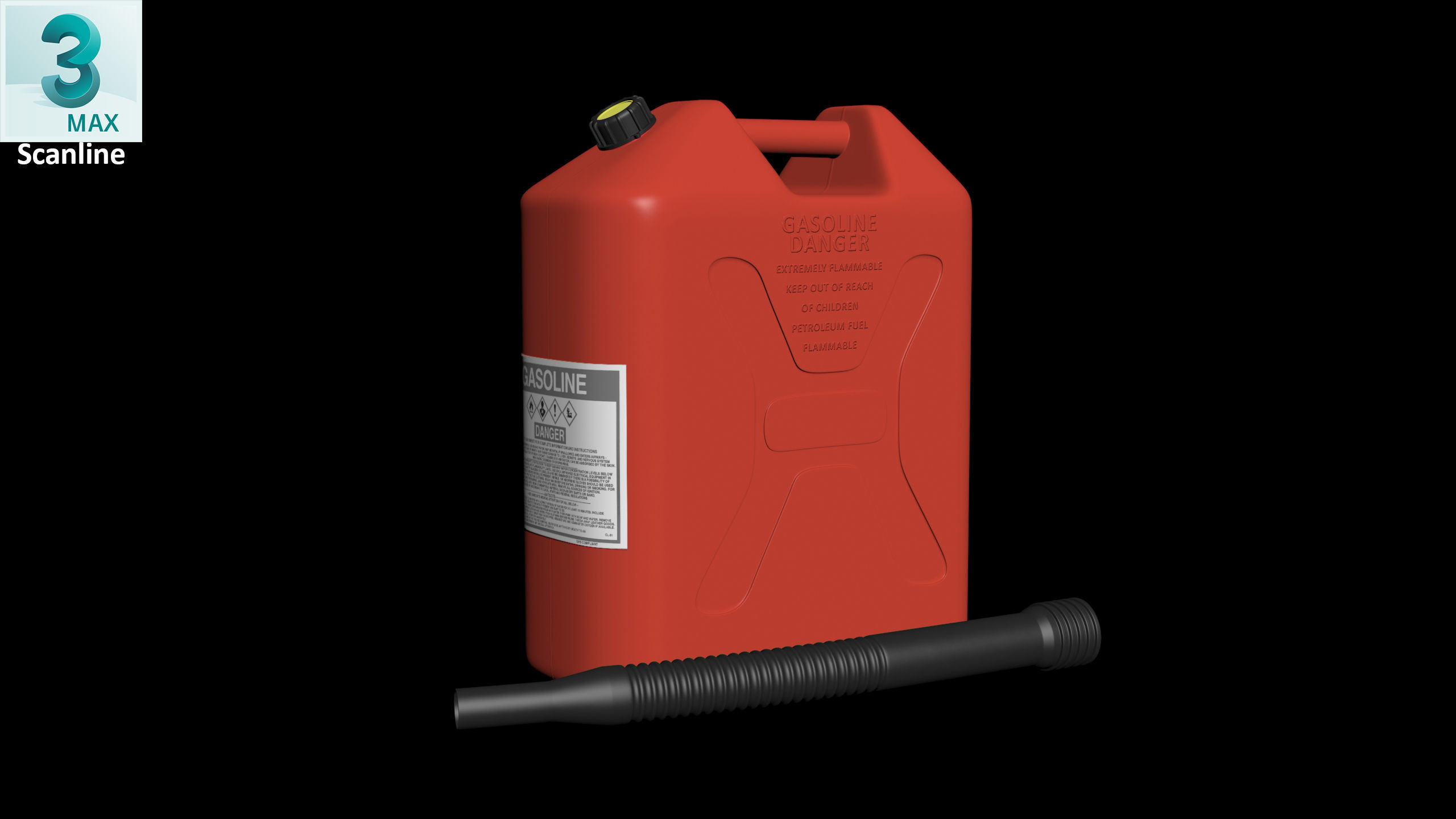 Gasoline Tank Clean Low-poly 3D model_25