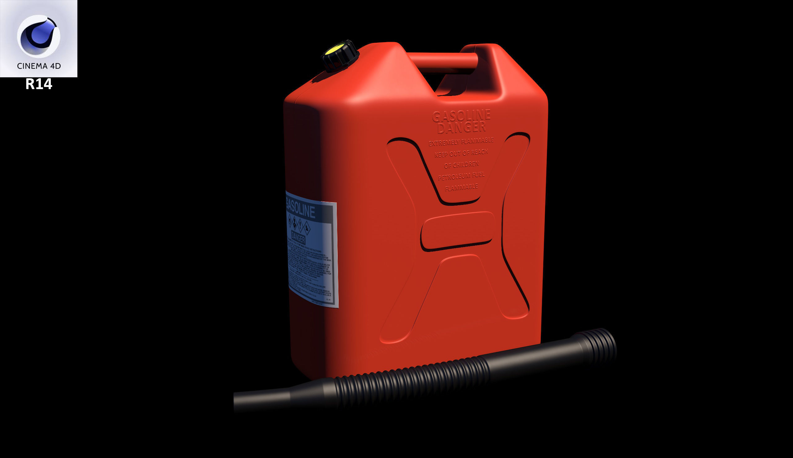 Gasoline Tank Clean Low-poly 3D model_29