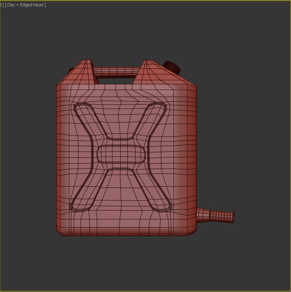Gasoline Tank Clean Low-poly 3D model_16