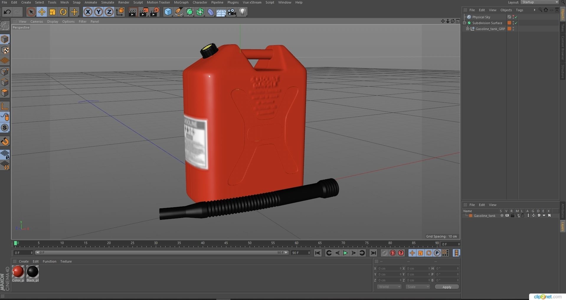 Gasoline Tank Clean Low-poly 3D model_31
