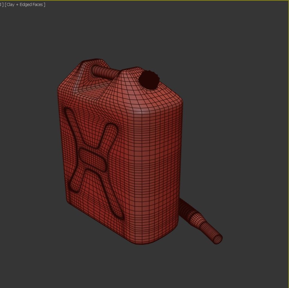Gasoline Tank Clean Low-poly 3D model_8