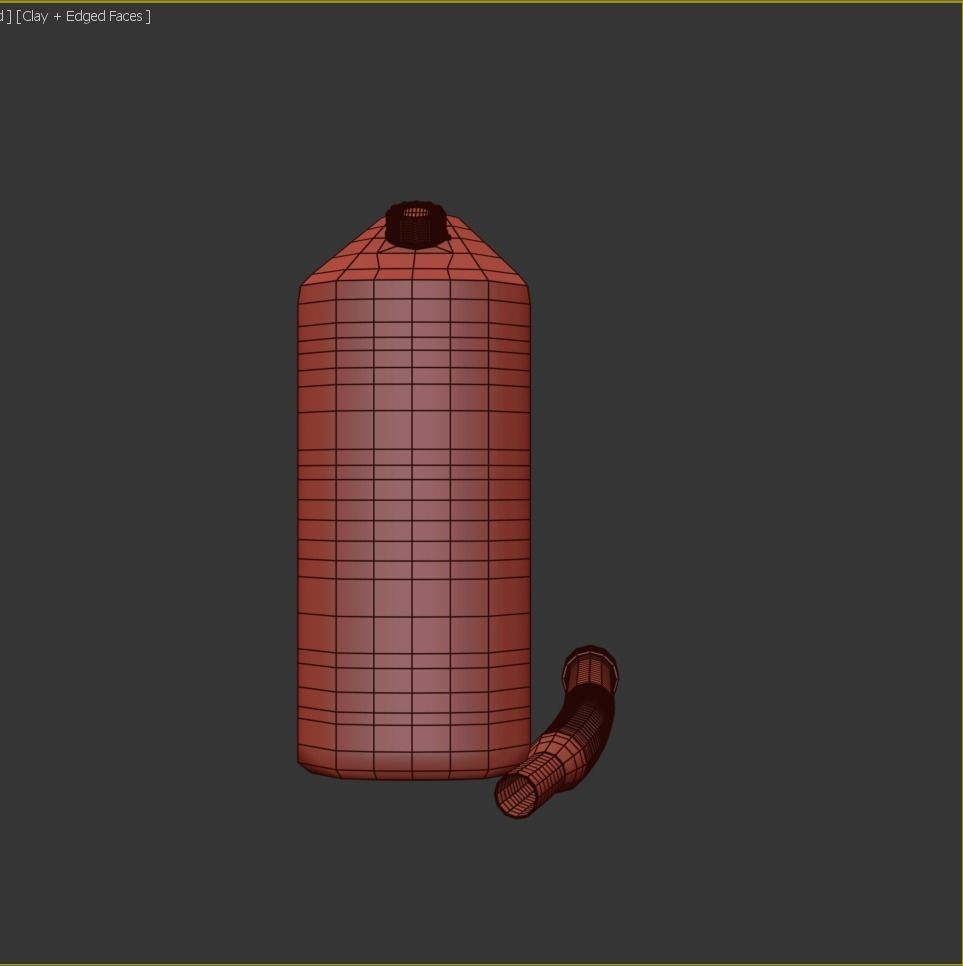 Gasoline Tank Dirt Low-poly 3D model_19