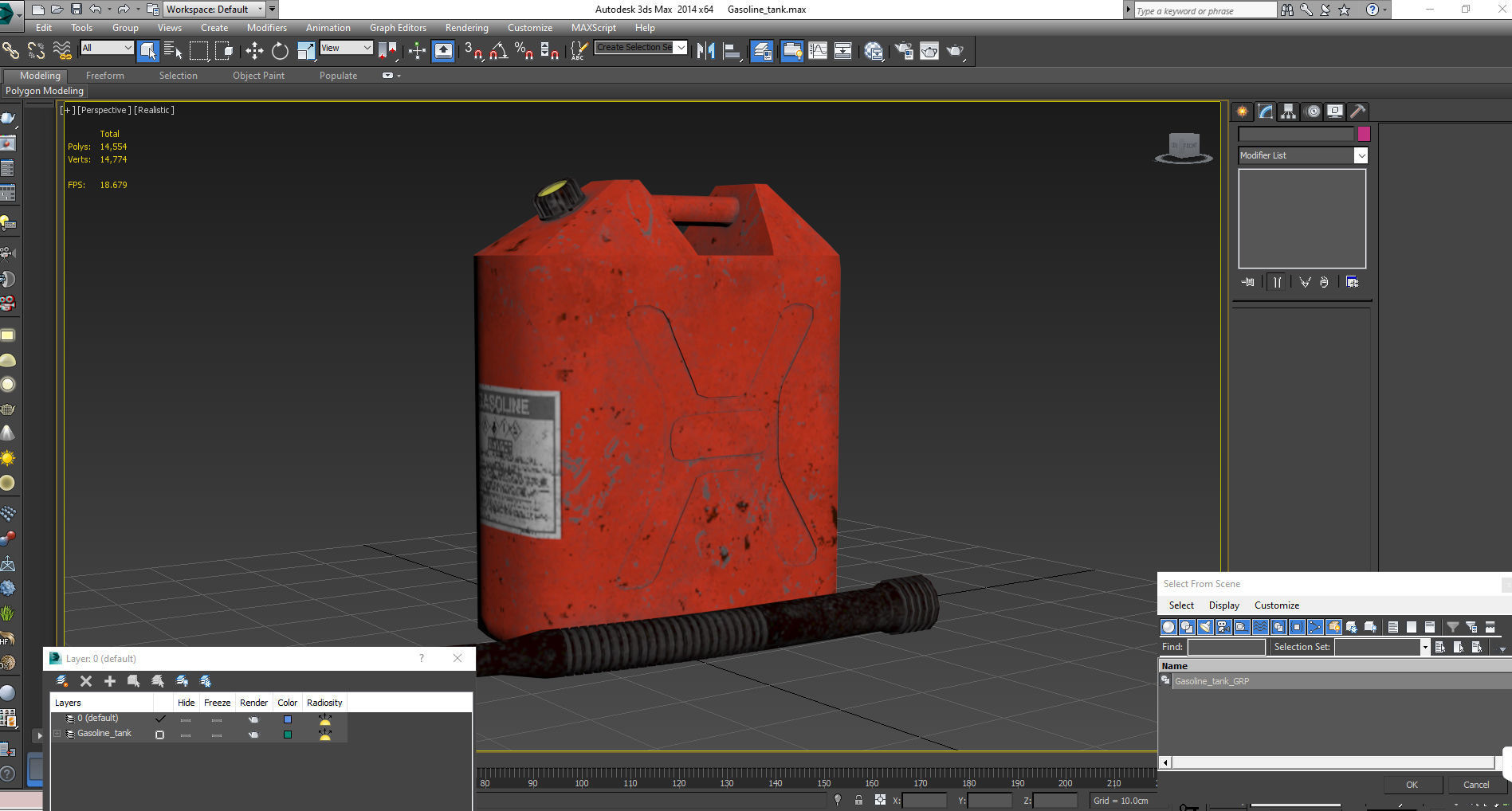 Gasoline Tank Dirt Low-poly 3D model_26