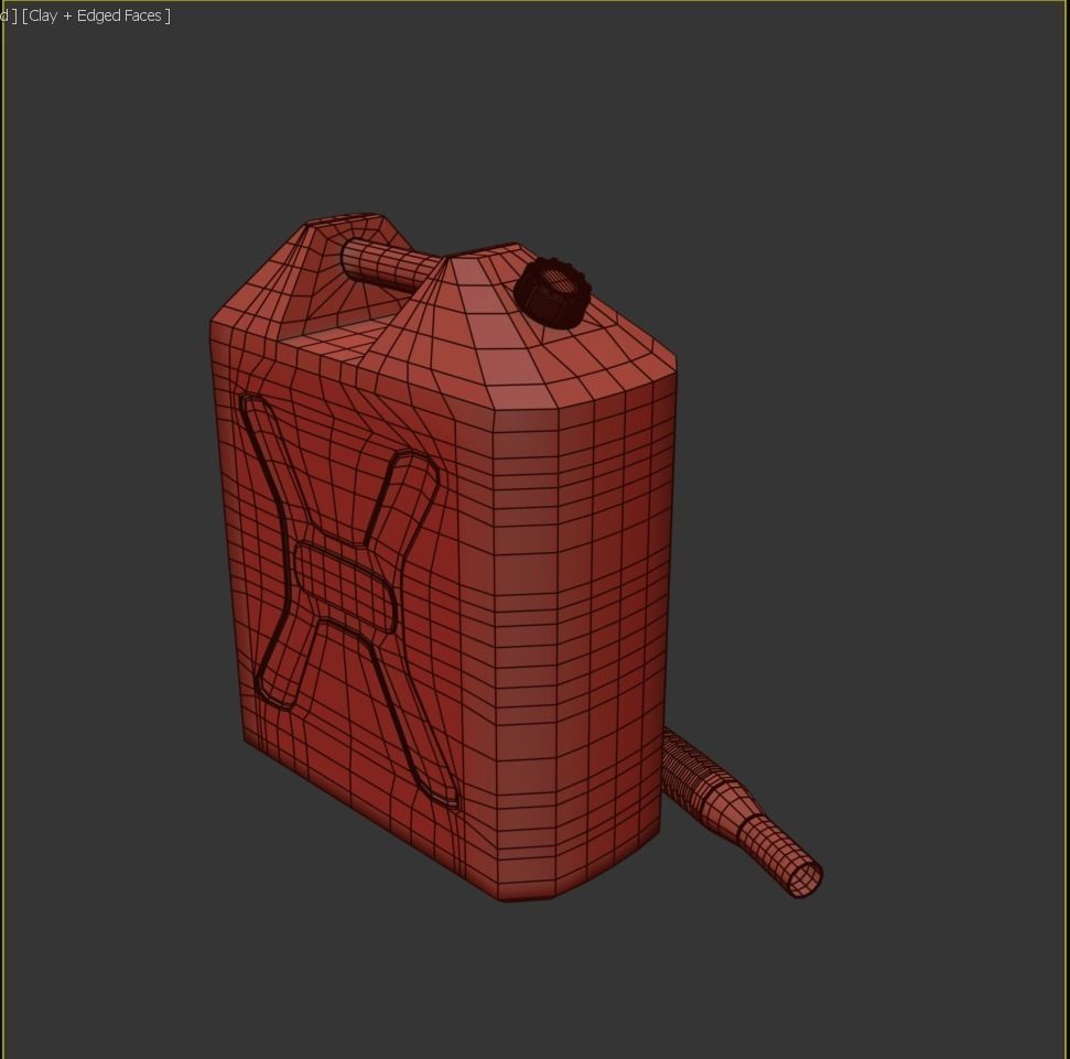 Gasoline Tank Dirt Low-poly 3D model_7