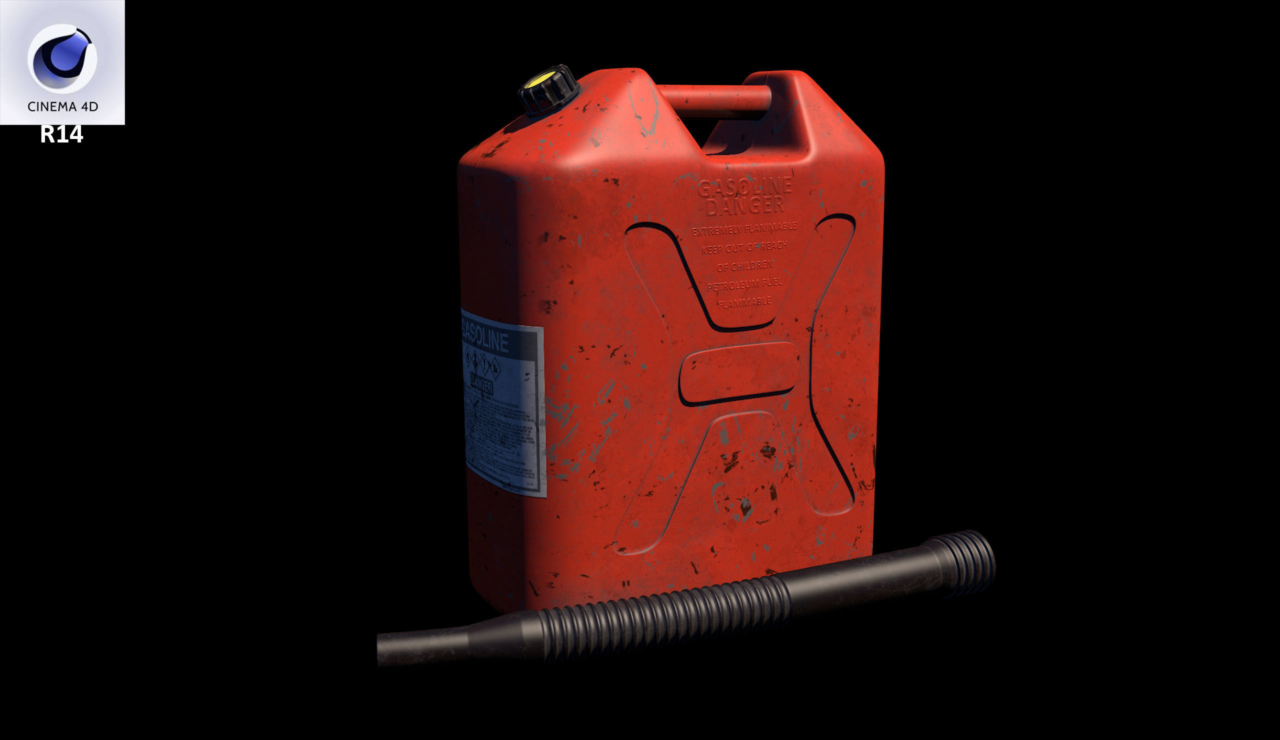 Gasoline Tank Dirt Low-poly 3D model_29