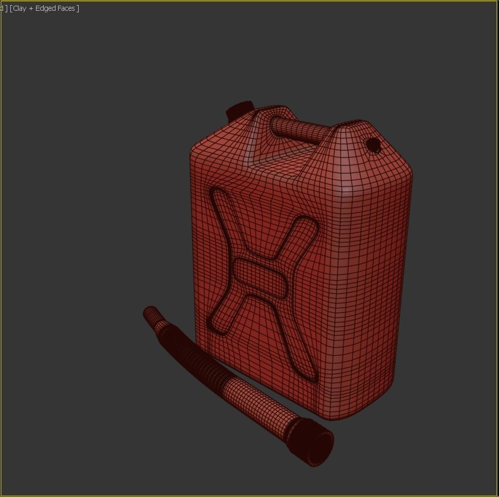 Gasoline Tank Dirt Low-poly 3D model_2