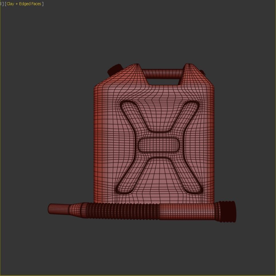 Gasoline Tank Dirt Low-poly 3D model_11