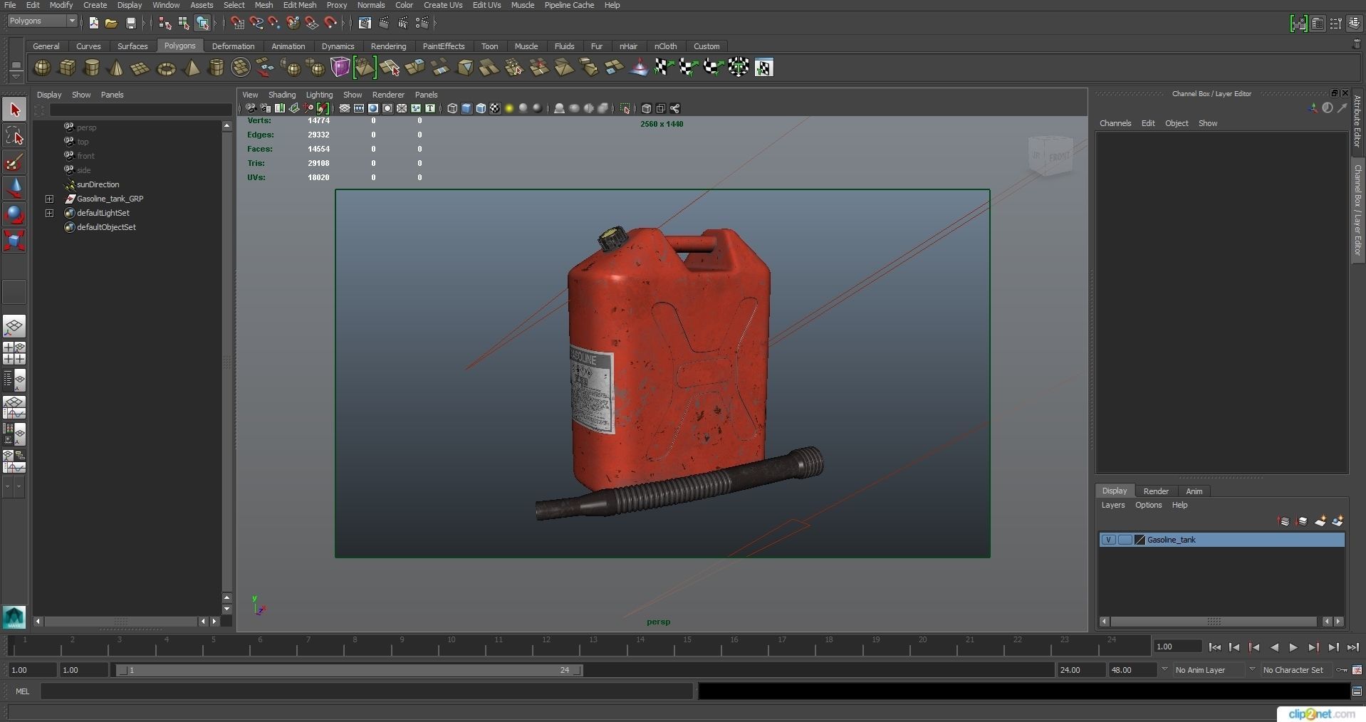 Gasoline Tank Dirt Low-poly 3D model_28