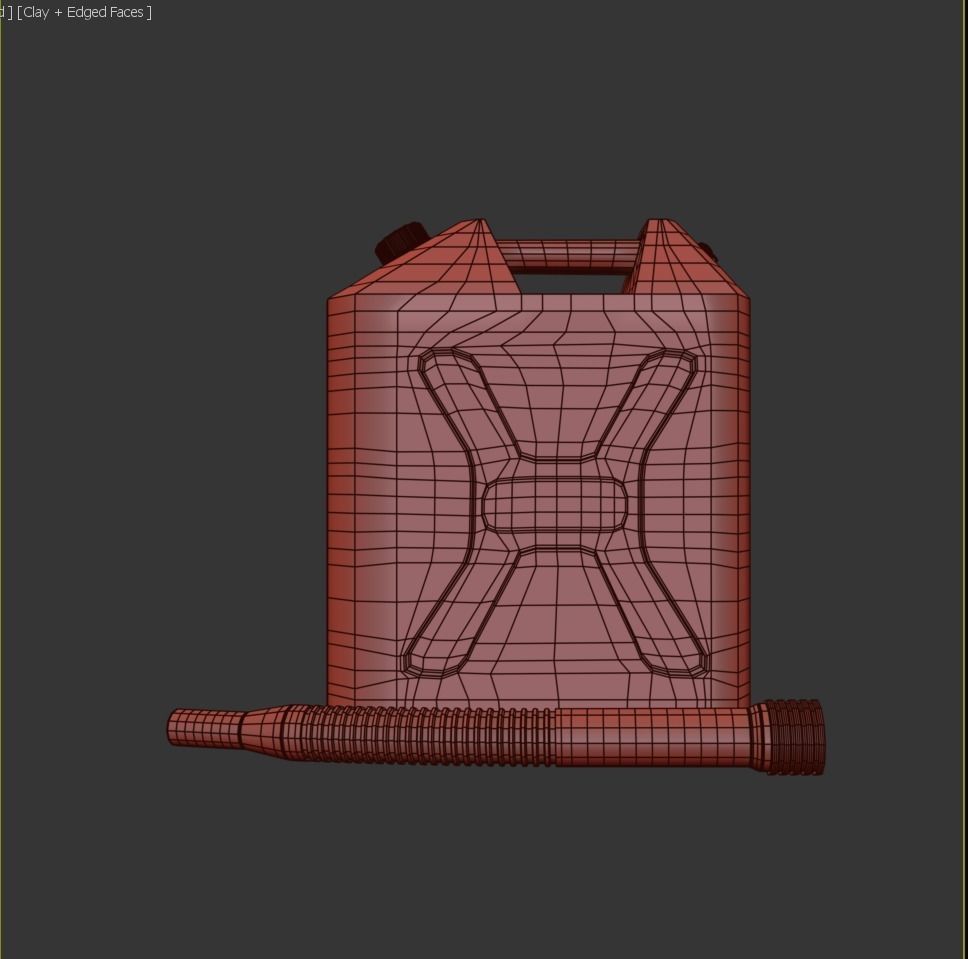 Gasoline Tank Dirt Low-poly 3D model_10