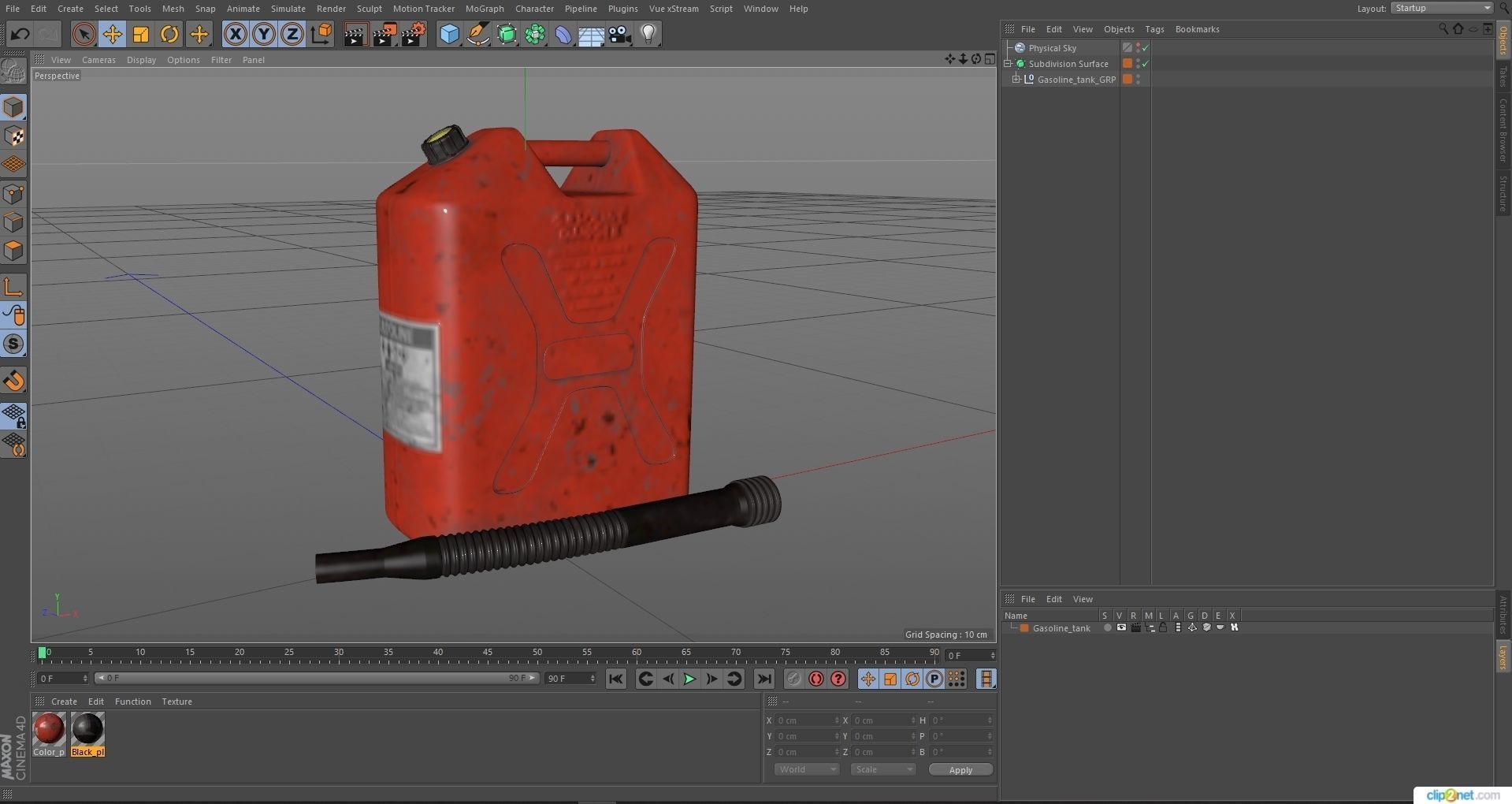 Gasoline Tank Dirt Low-poly 3D model_31