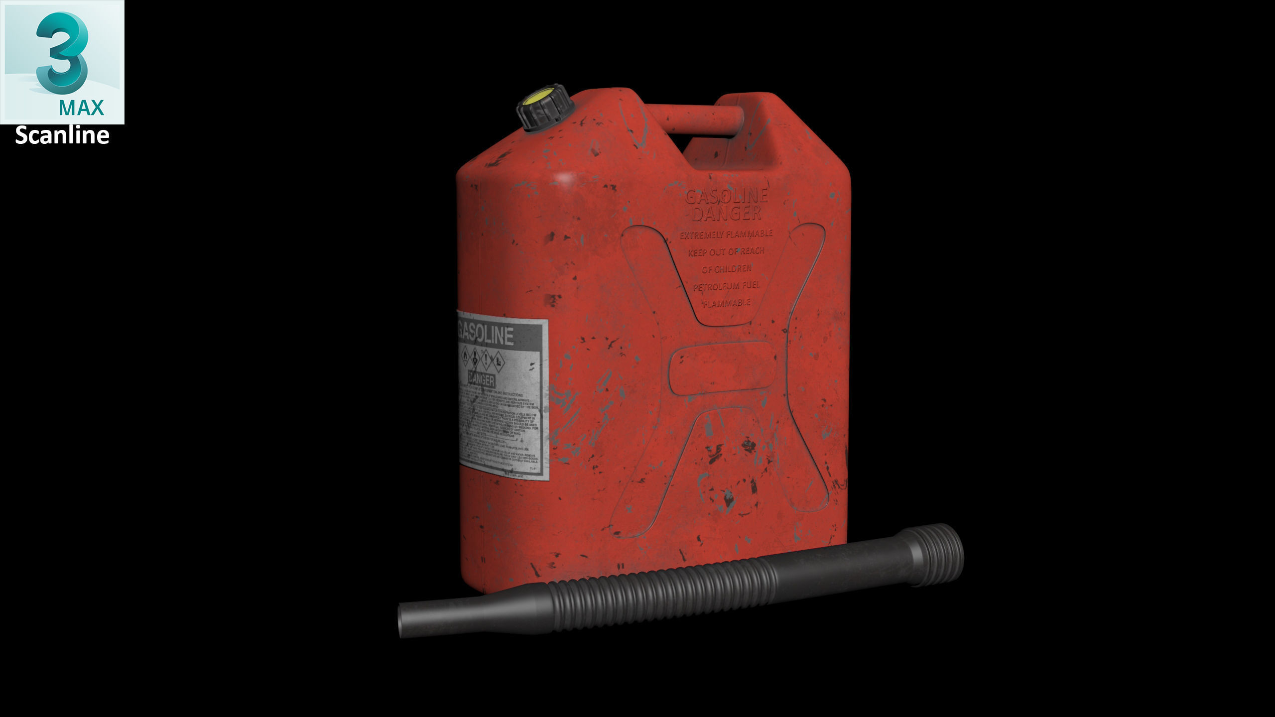 Gasoline Tank Dirt Low-poly 3D model_25