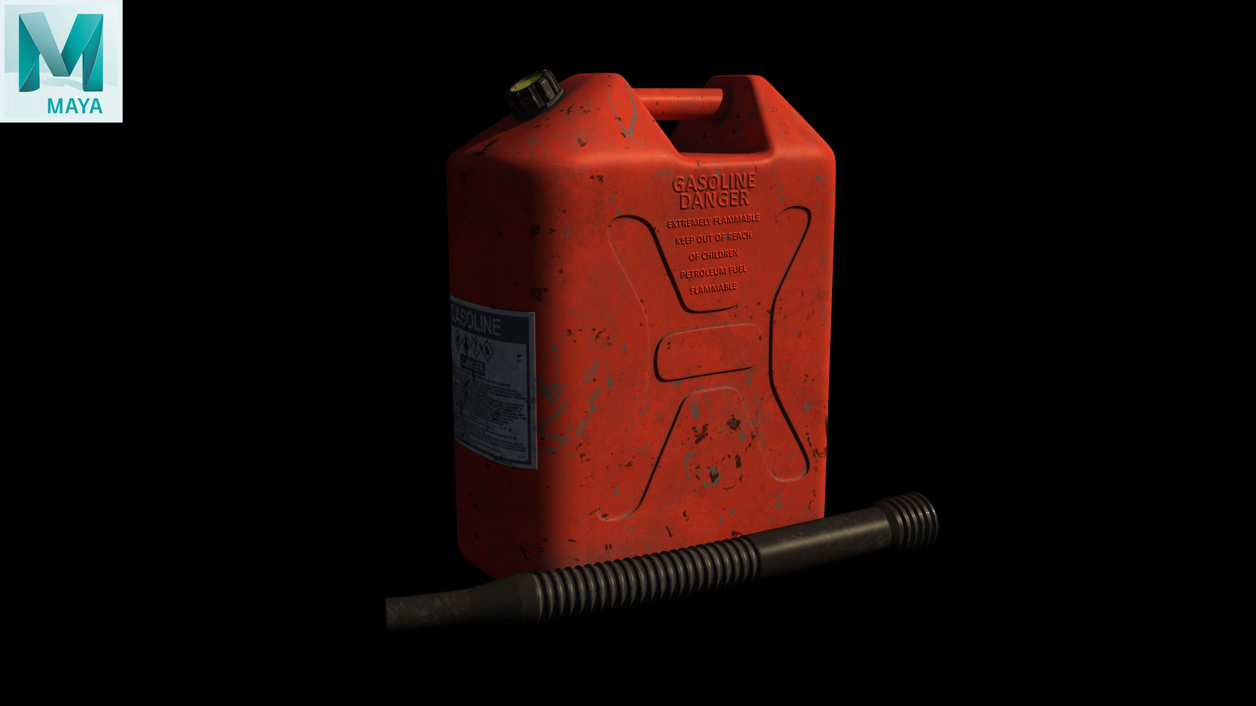 Gasoline Tank Dirt Low-poly 3D model_27