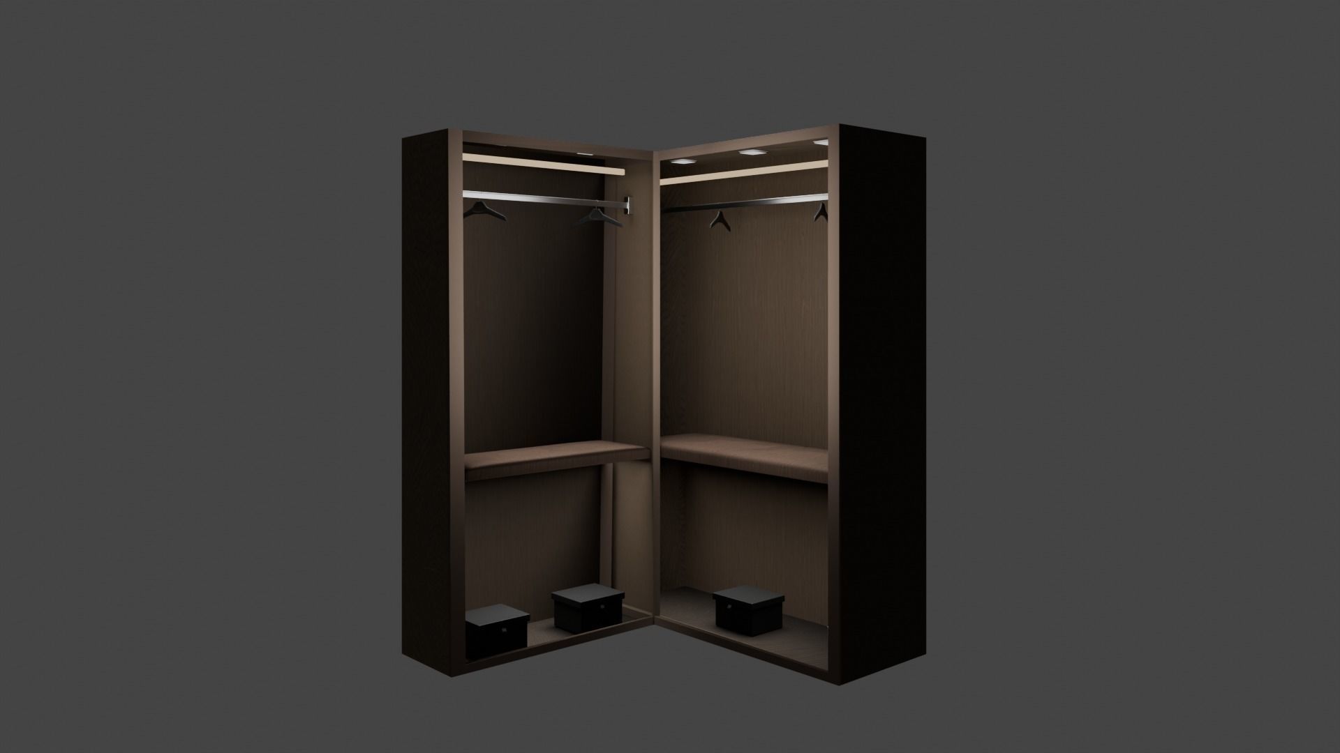 Corner Wardrobe 3D model_4