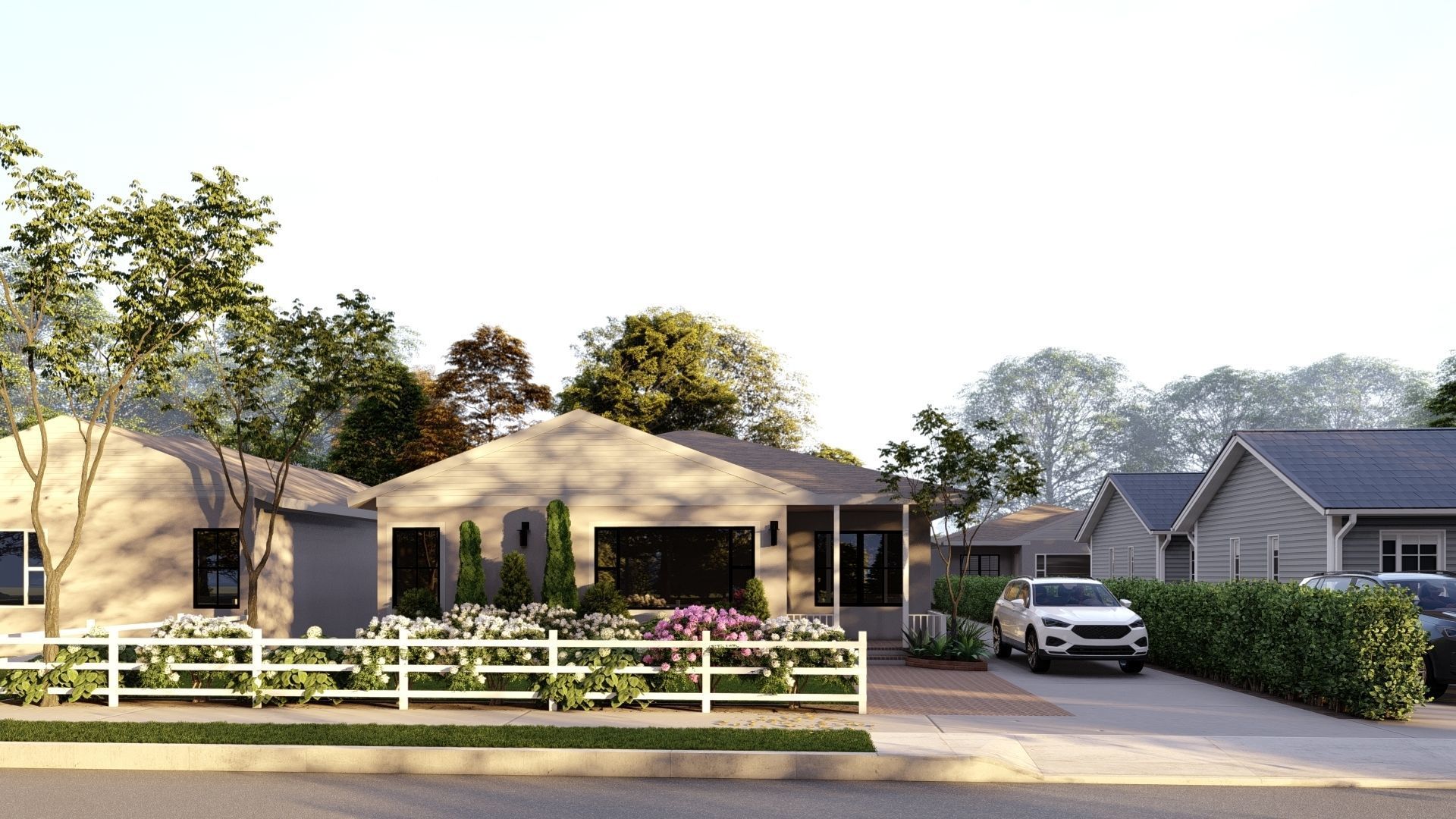  3D Exterior Scene 3D model design garden and landscape 3D model_2