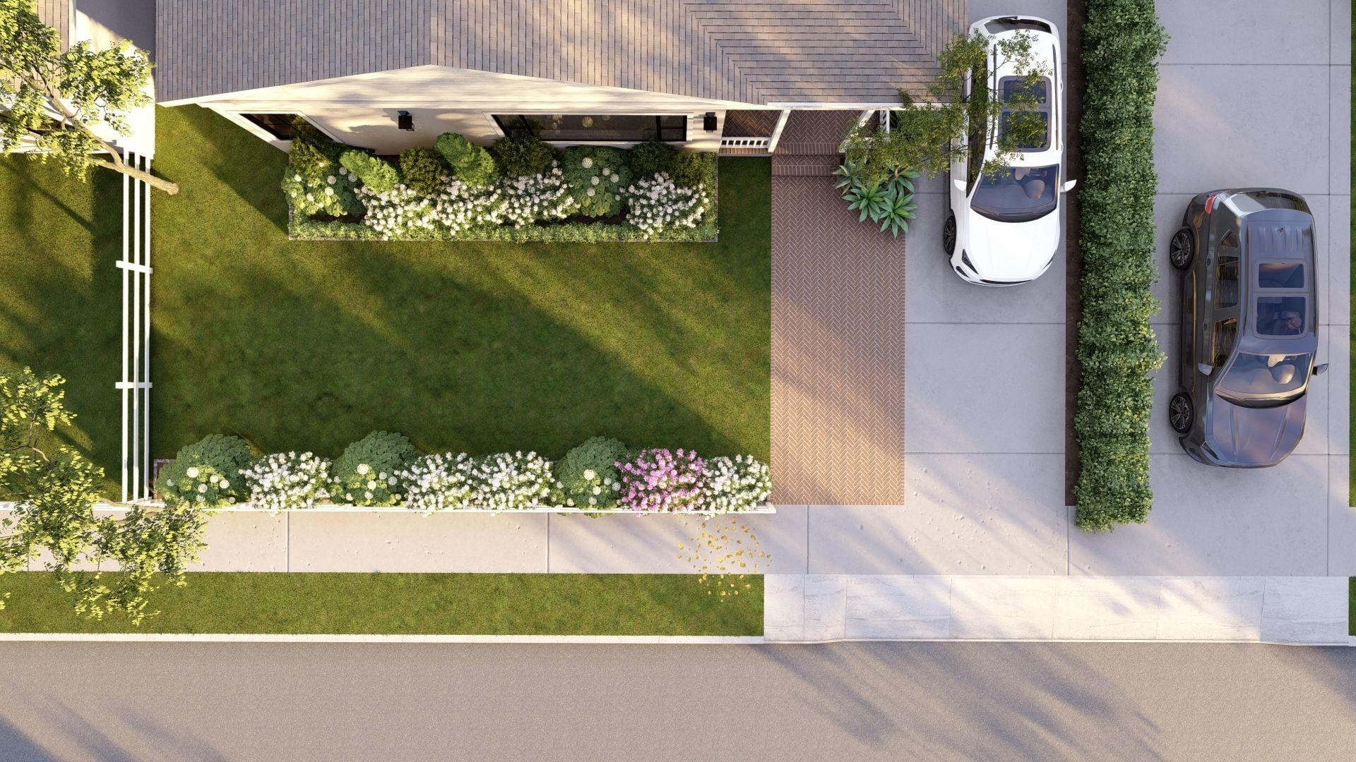  3D Exterior Scene 3D model design garden and landscape 3D model_1