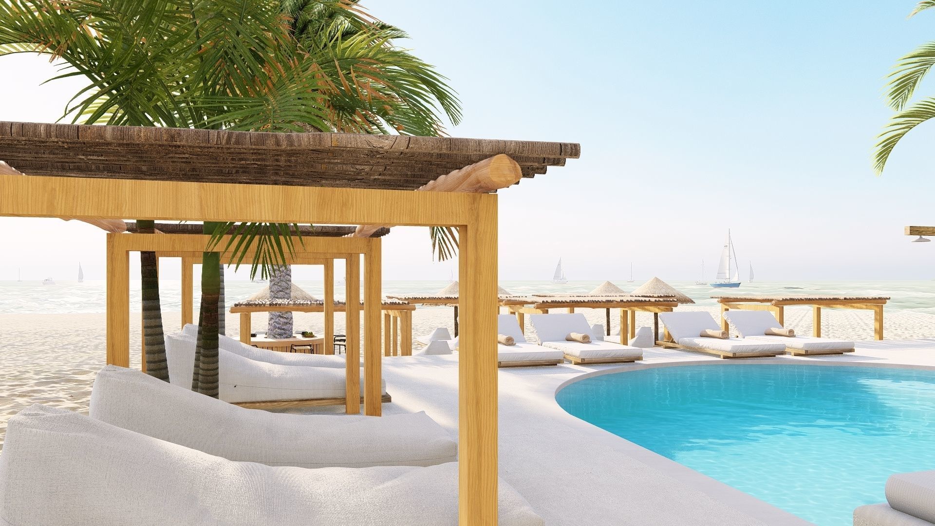  3D Exterior Scene 3D model design garden and landscape 3D model_14