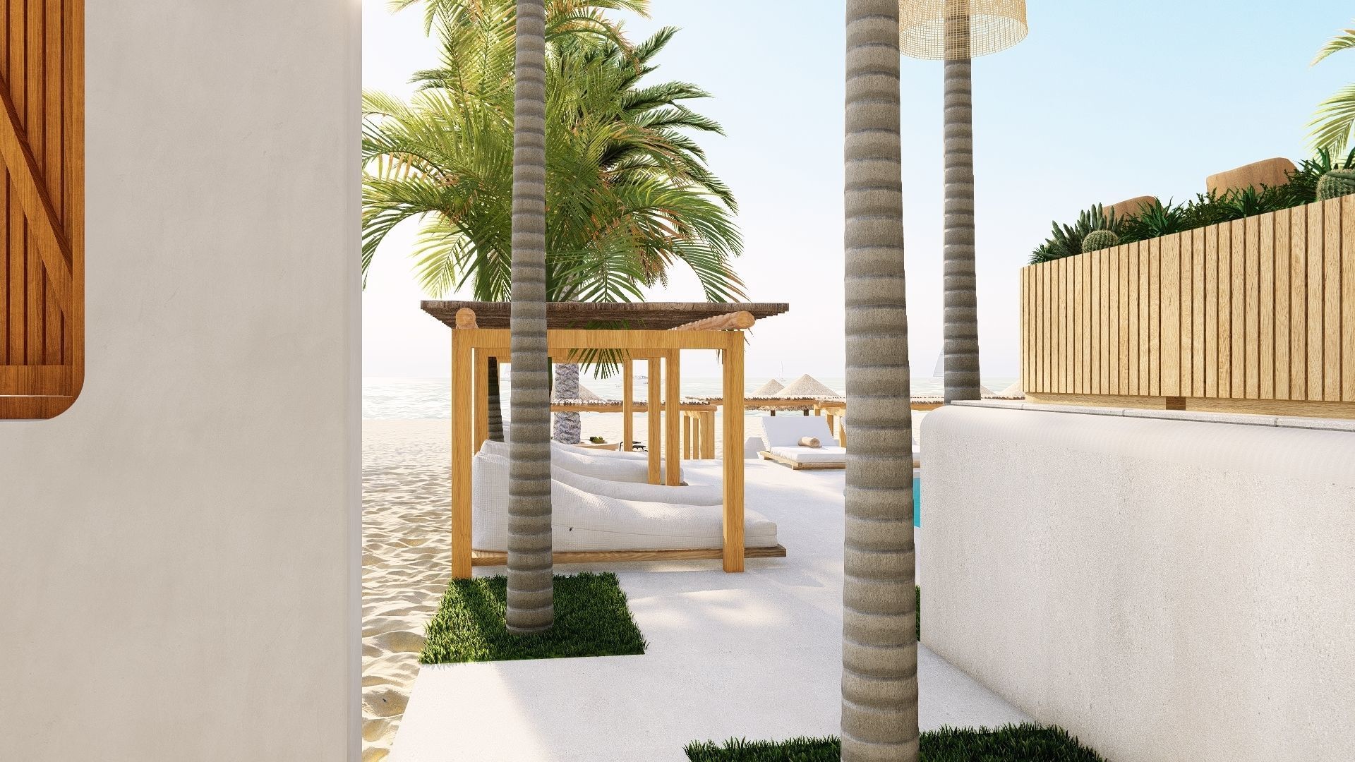  3D Exterior Scene 3D model design garden and landscape 3D model_13