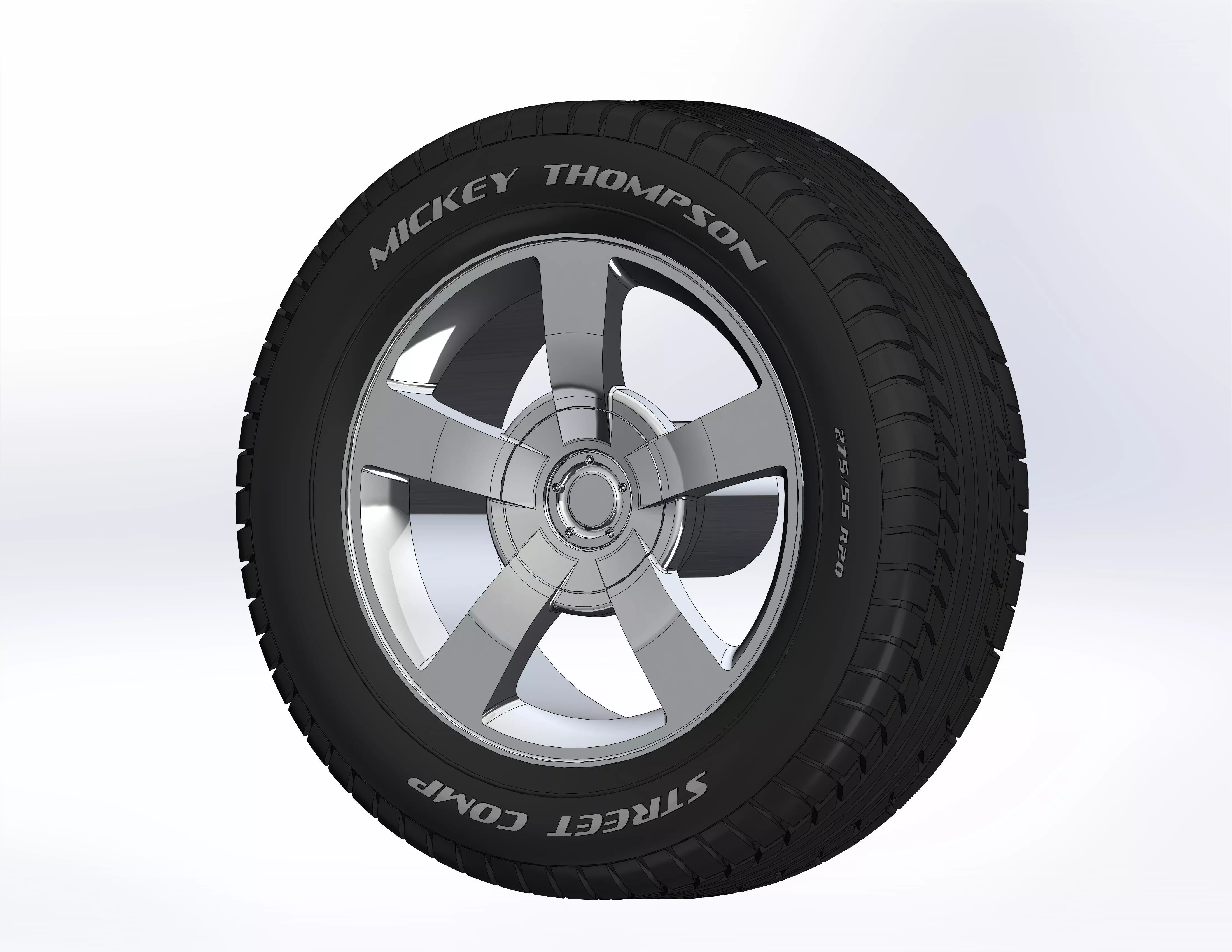 Wheels for scale model of Chevy Silverado SS 2003 3D print model