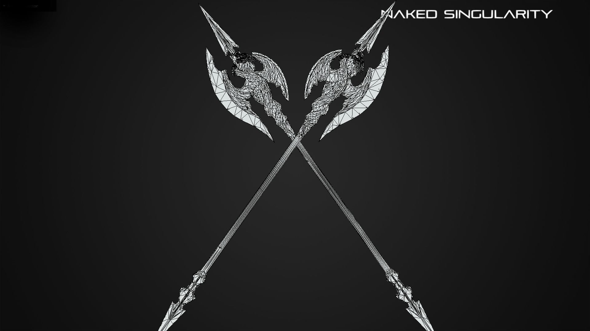 Dragon Halberd Medieval dark fantasy weapon Low-poly 3D model_7