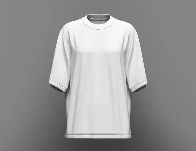Women Oversized T Shirt 3d Model