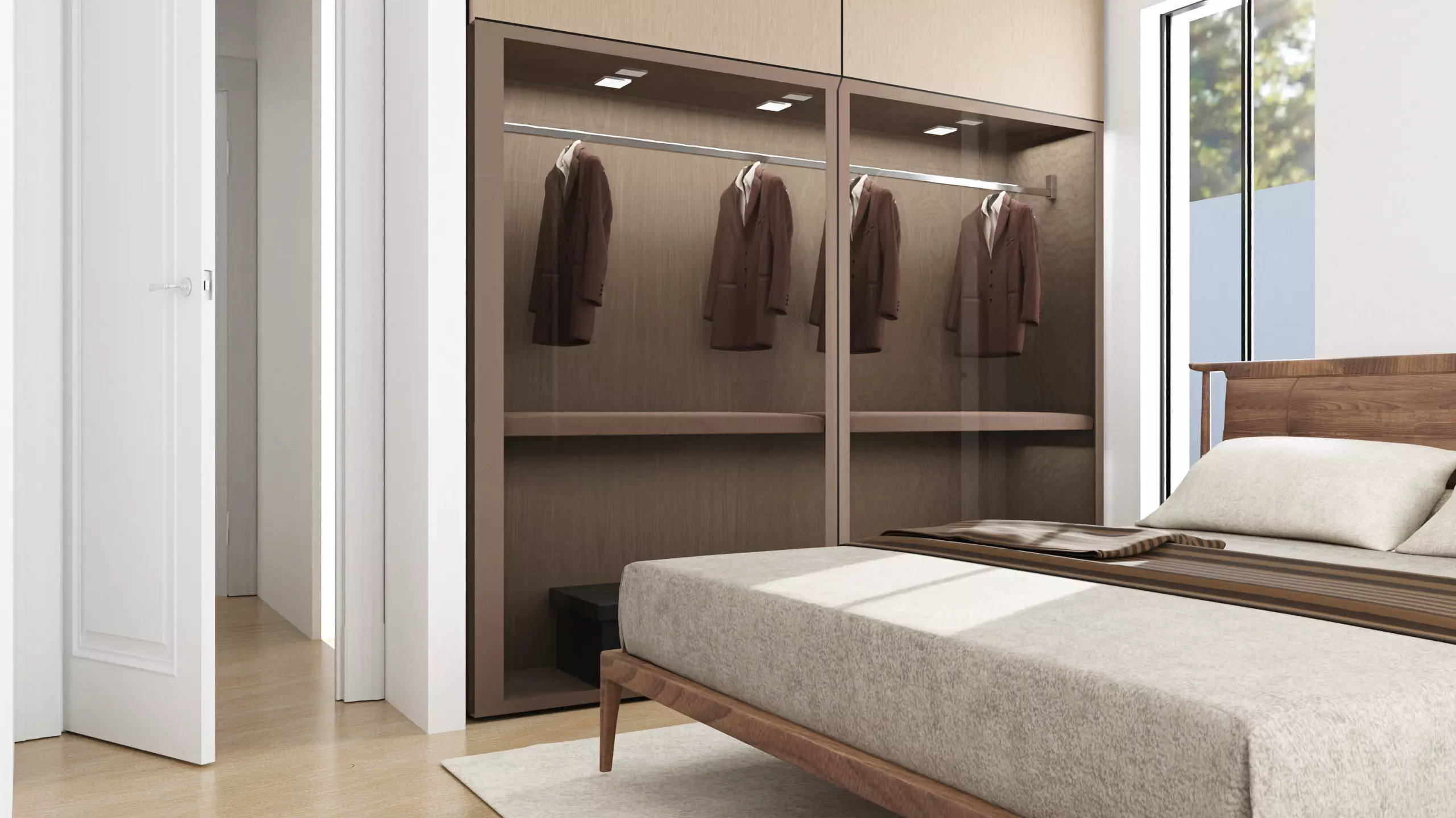 Bedroom Wardrobe 3D model_0