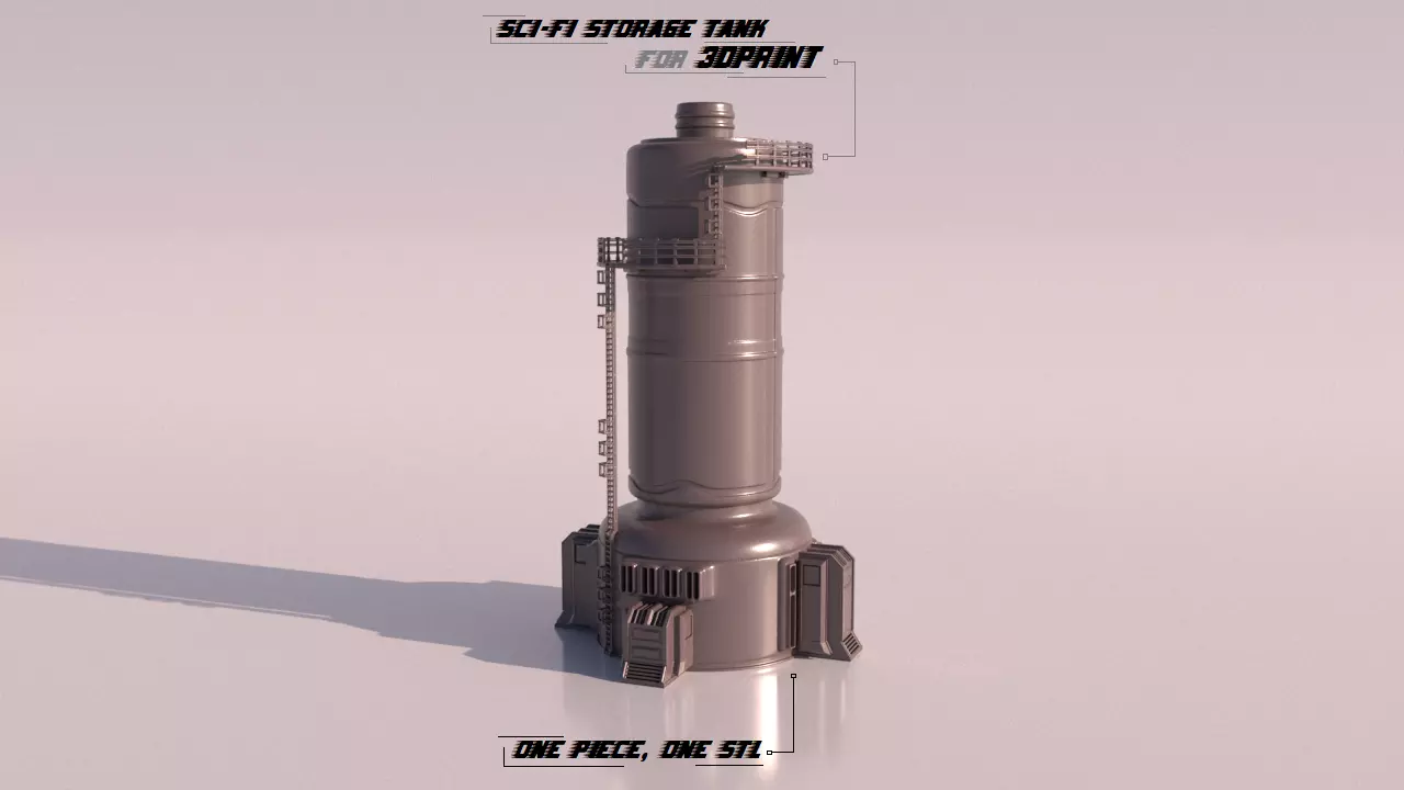 SCI-FI STORAGE TANK for 3Dprint 3D print model