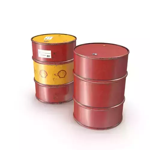 Shell Barrel Dirt Low-poly 3D model