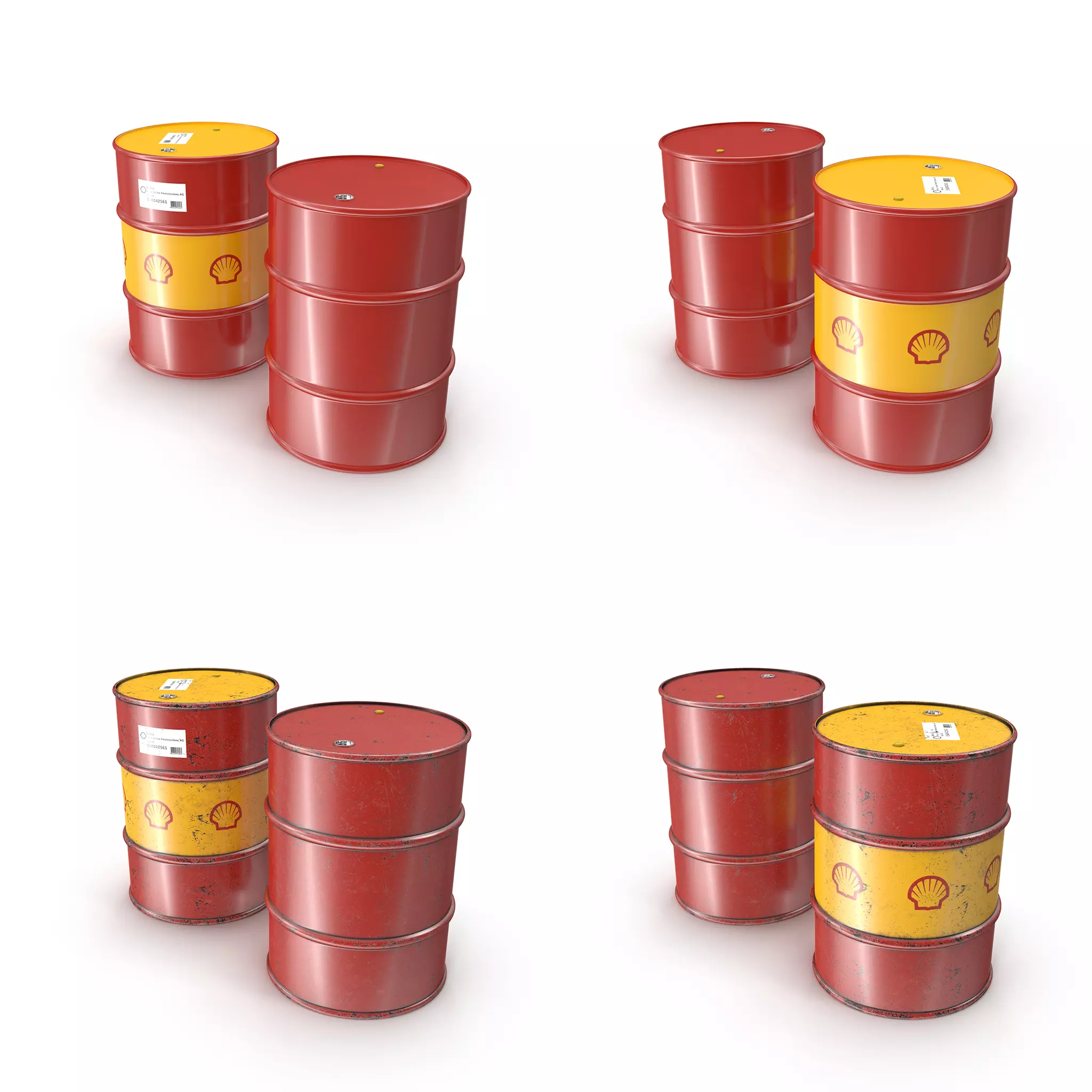 Shell Barrel Collection 3D Model Pack