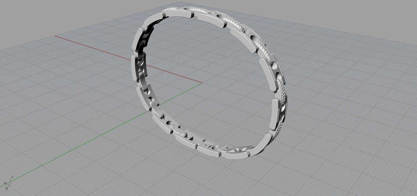  Man bracelet 3D print model_12