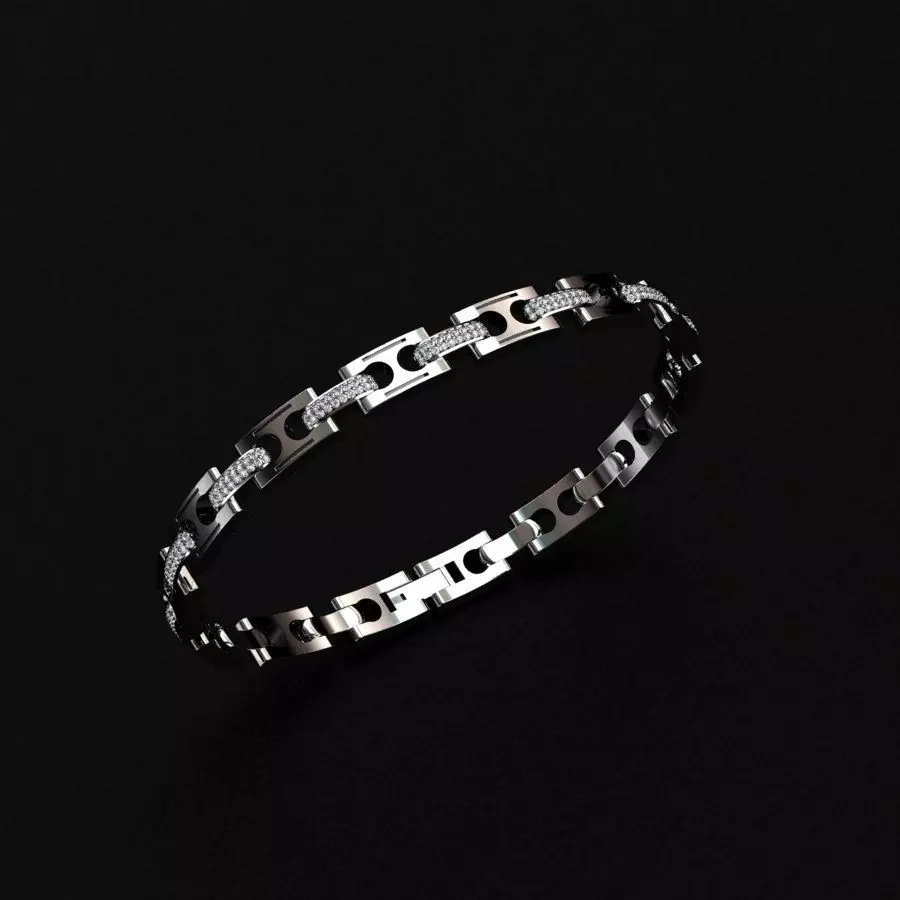  Man bracelet 3D print model_0