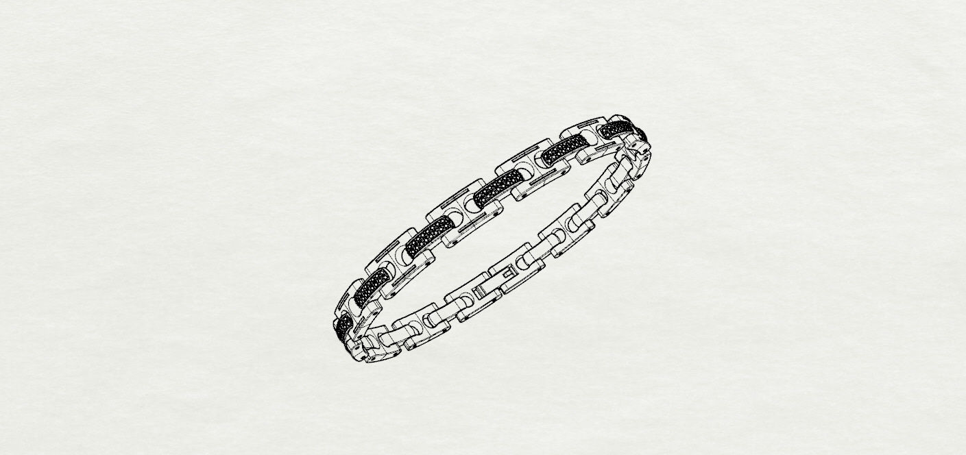  Man bracelet 3D print model_15