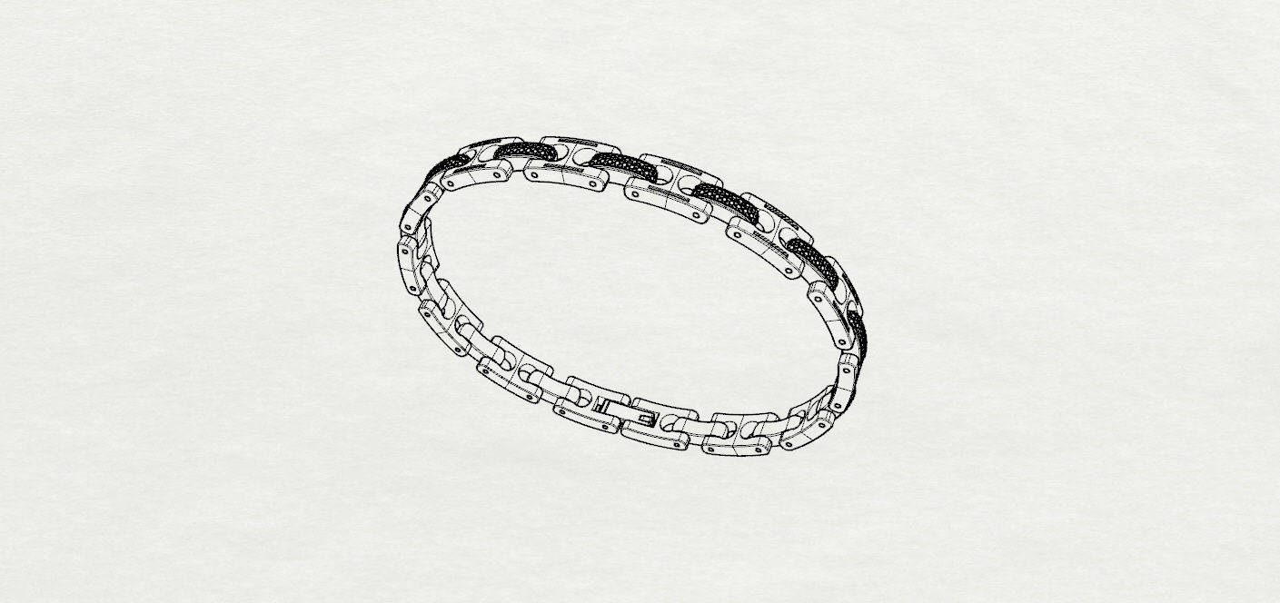  Man bracelet 3D print model_16