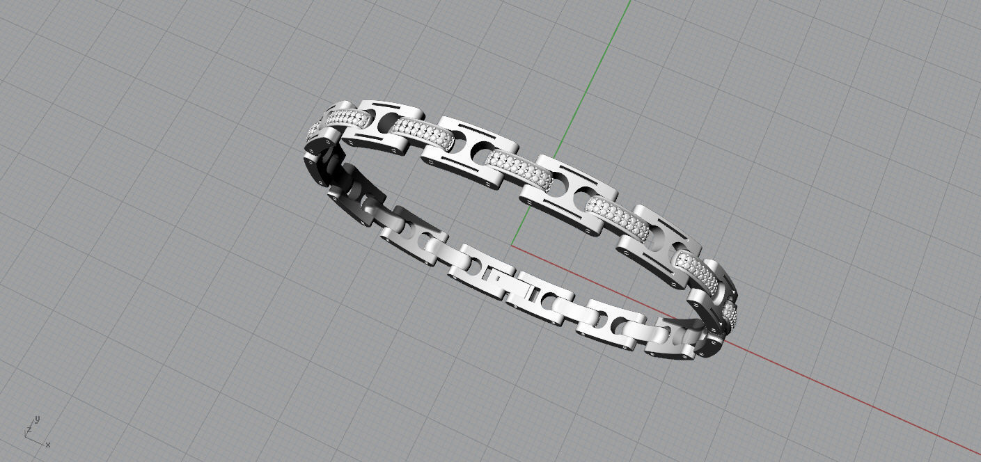  Man bracelet 3D print model_9