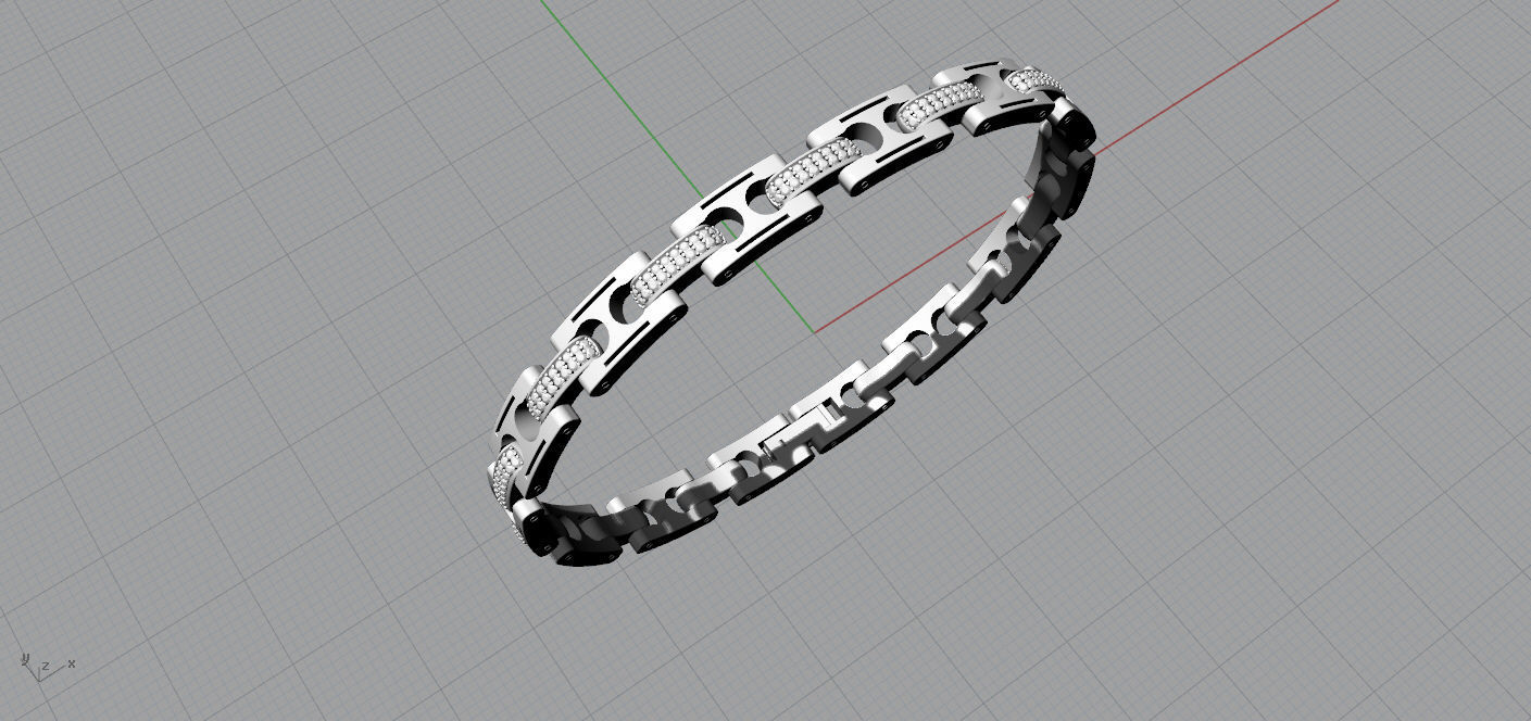  Man bracelet 3D print model_7