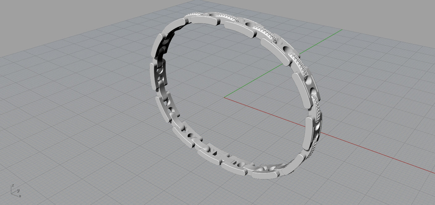  Man bracelet 3D print model_8