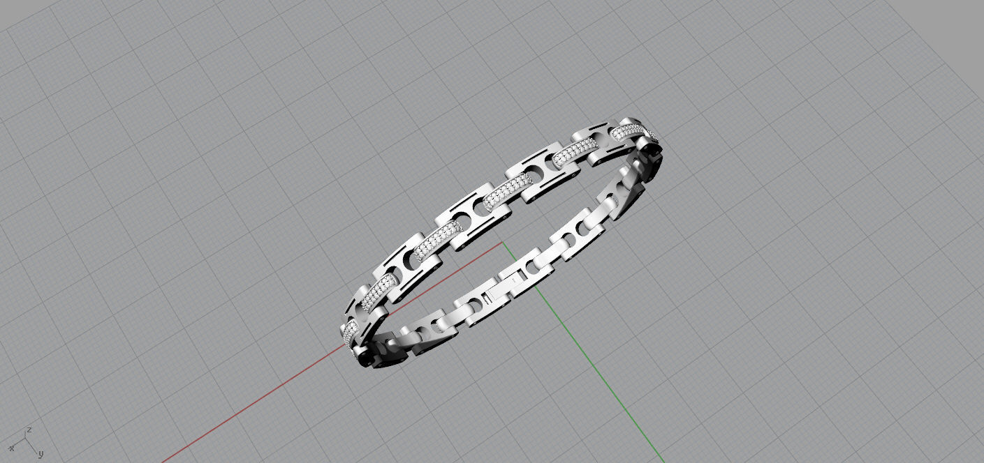  Man bracelet 3D print model_14