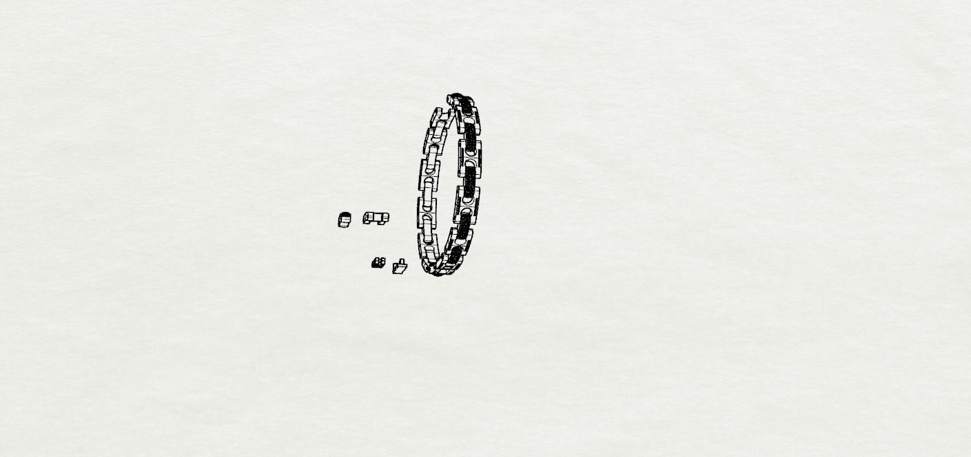  Man bracelet 3D print model_21