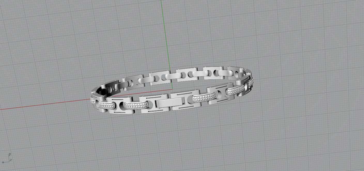  Man bracelet 3D print model_11