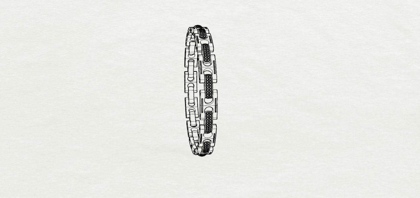  Man bracelet 3D print model_18