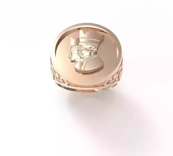 Gold ring pahlavi 3D print model