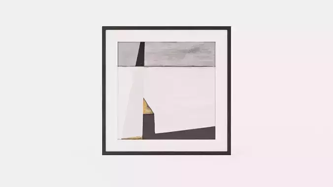 Framed Picture - Neutral Geometrics II Low-poly 3D model