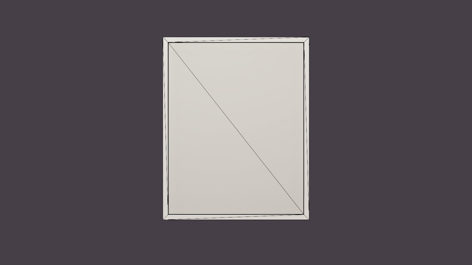 Framed picture - Neutral Intersect V - Black frame Low-poly 3D model_5