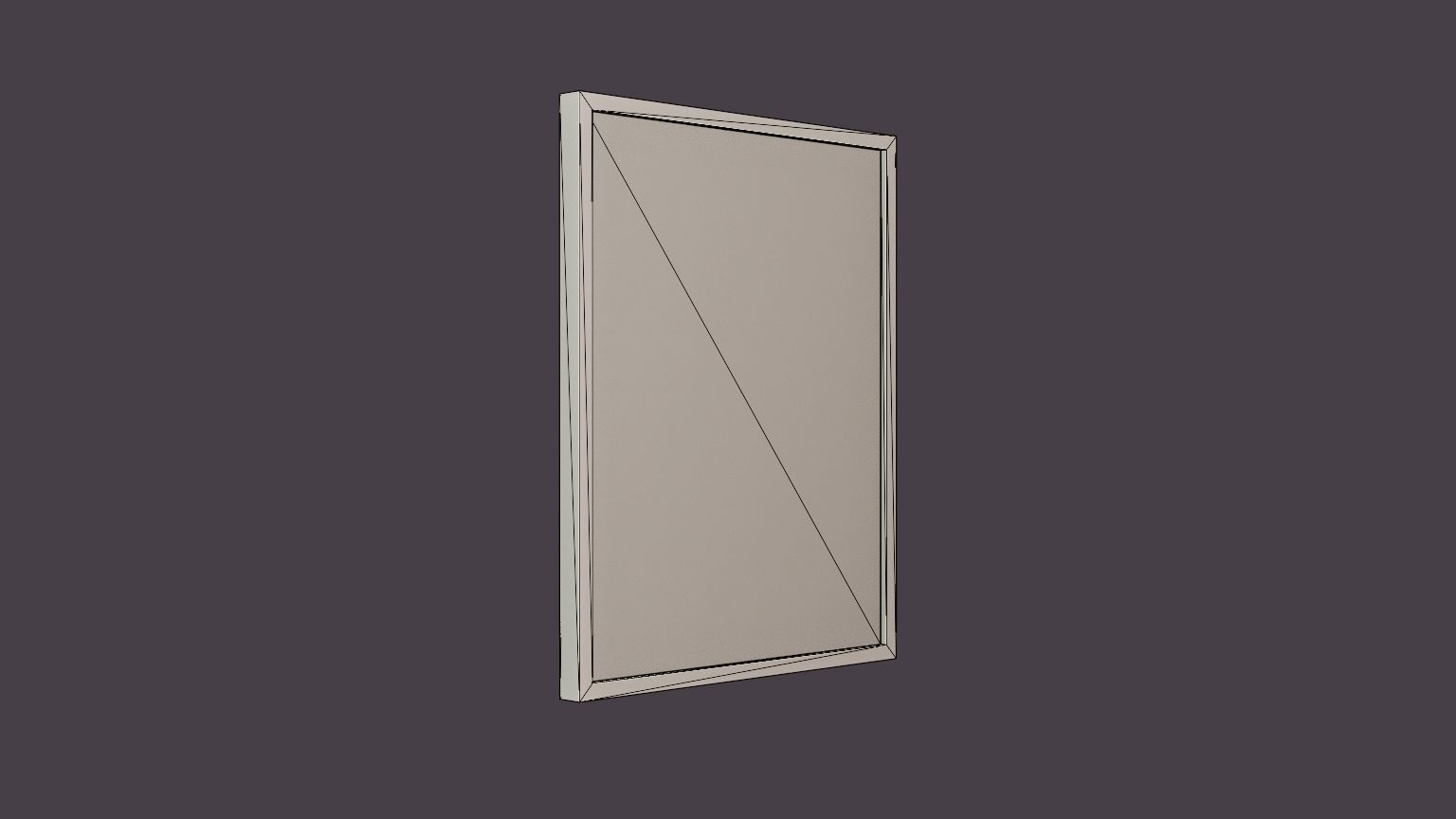 Framed picture - Neutral Intersect V - Black frame Low-poly 3D model_6